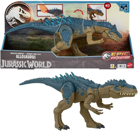 Jurassic World Ruthless Rampagin Allosaurus Dinosaur With Attack Move & Roar Sound hrx50