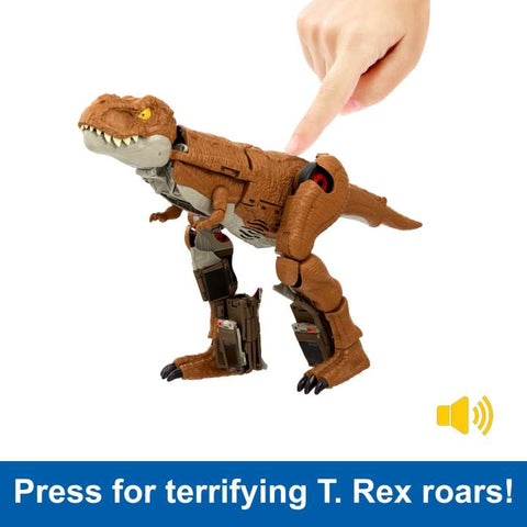 Jurassic World Transforming Tyrannosaurus Dinosaur To Truck, Chase N Roar