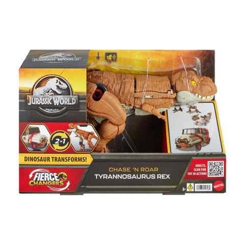 Jurassic World Transforming Tyrannosaurus Dinosaur To Truck, Chase N Roar