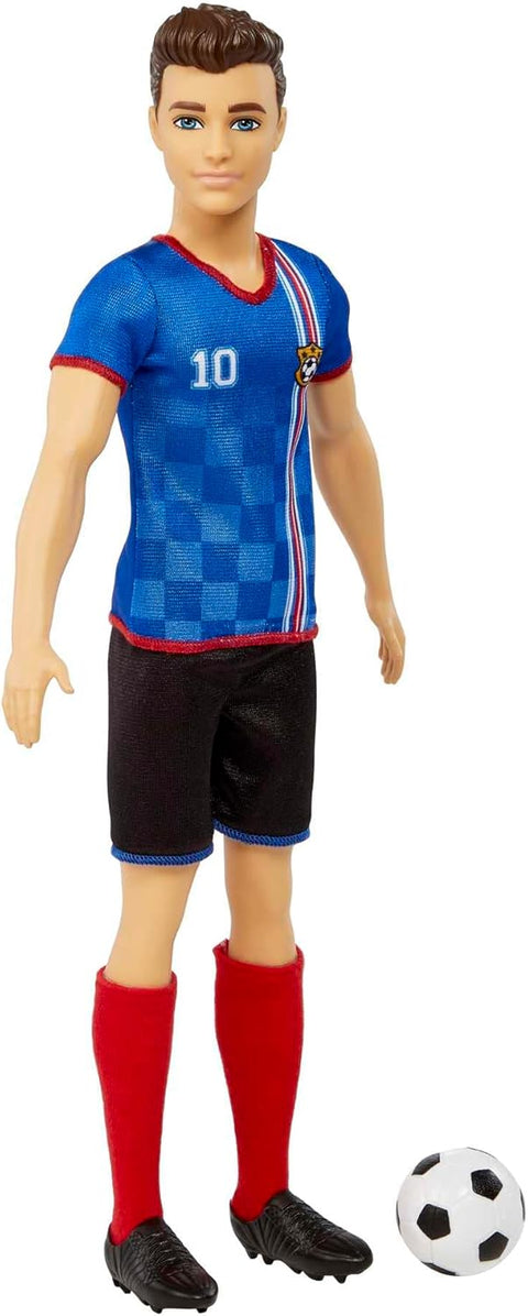 Ken Soccer Doll, Cropped Hair, #10 Uniform, Soccer Ball, Cleats, Socks