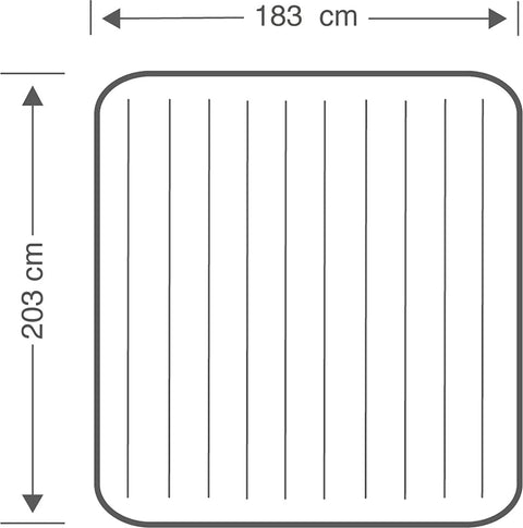 King Dura-Beam Series Classic Downy airbed 203x183x25cm