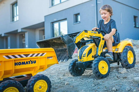 Komatsu Pedal Tractor With Excavator And Maxi Trailer