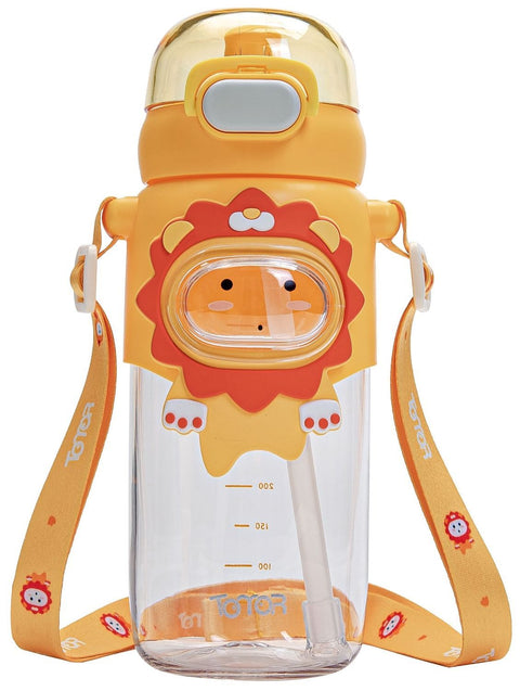 Pop Up Kids Water Bottle 600ml Lion