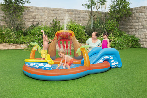 Lava Lagoon Play Pool Center With Slide 265x265x104cm