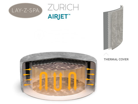 Lay-Z-Spa® Zurich EnergySense Airjet 180x66cm 4 Person