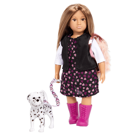 Lori Gia & Gunner Doll & Pet 15cm