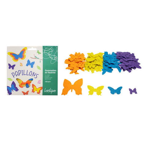 Loolipo Gommettes En Feutrine Papillons