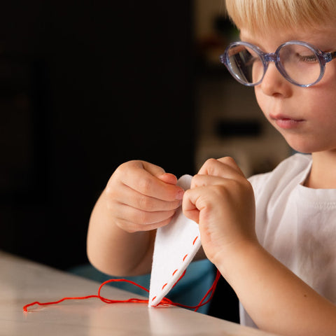 Loolipo Kit À Coudre En Feutrine 3 Coeurs, Poppy Heart