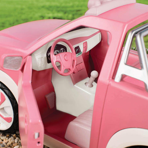 Lori Ride & Shine Pickup Truck Pink for 15cm Dolls