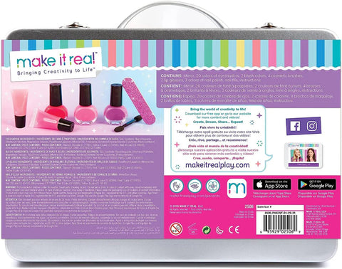 Make It Real All-In-One Glam Makeup Set 10 Pieces Travel Hard Case