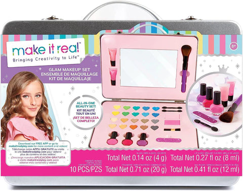 Make It Real All-In-One Glam Makeup Set 10 Pieces Travel Hard Case