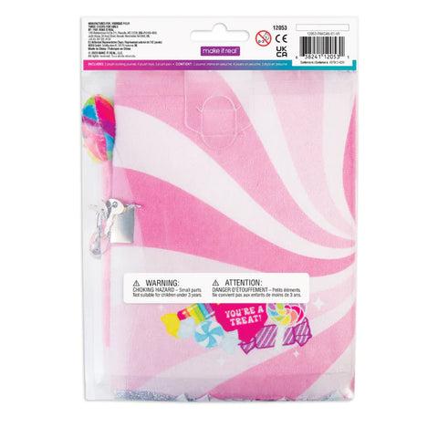 Make It Real Candy Plush Pocket Locking Journal with Pen