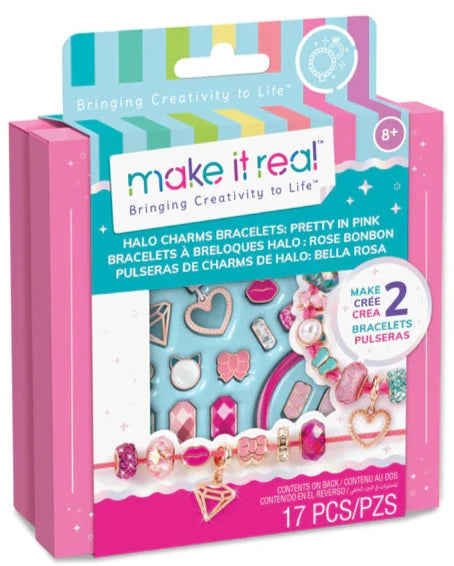 Make It Real Halo Charms Bracelets Mini Pretty in Pink