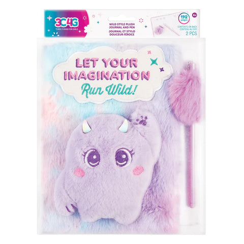 Make It Real Imagination Land Wild Style Plush Journal and Pen