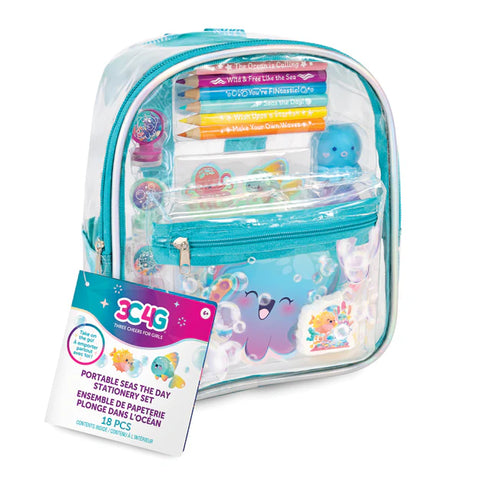 Make It Real Seas the Day Portable Stationery Set