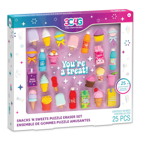 Make It Real Snack 'n Sweets Puzzle Eraser Set