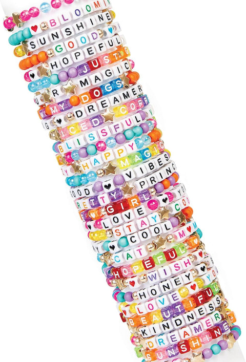 Make It Real Say Yes! Alphabet Bead Bracelet Set