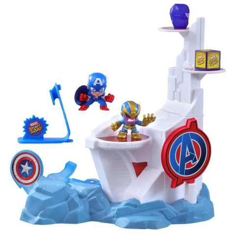 Marvel Stunt Squad Tower Smash Playset, Captain America vs. Thanos