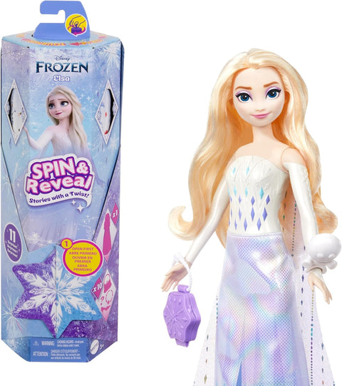 Disney Frozen Spin & Reveal Elsa Fashion Doll & Accessories With 11 Surprises