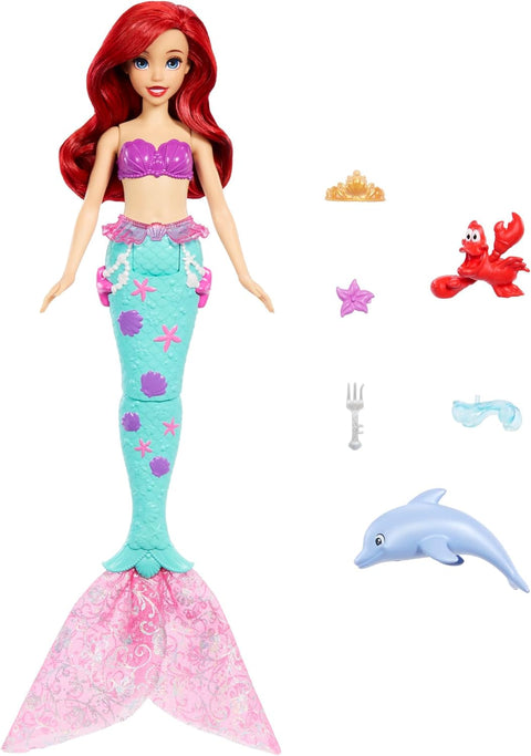 Disney Princess Ocean Friends Ariel Swimming Mermaid Doll With Squirt