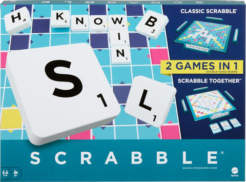 Mattel Games Classic Scrabble 2 Games in 1