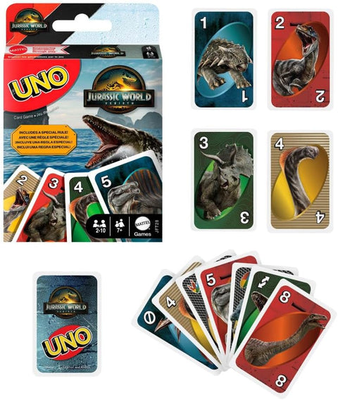 Mattel Games UNO Jurassic World Rebirth Card Game