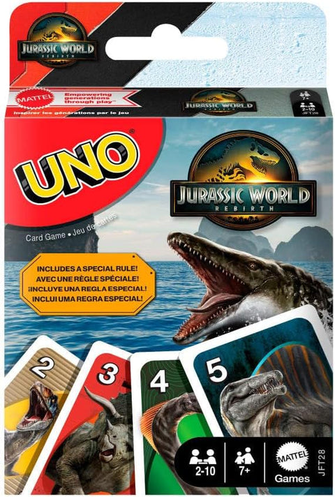 Mattel Games UNO Jurassic World Rebirth Card Game
