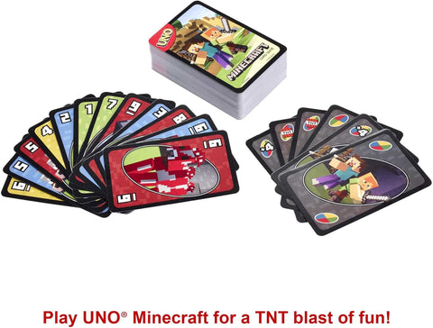 Mattel Games UNO Minecraft Themed Matching Card Game