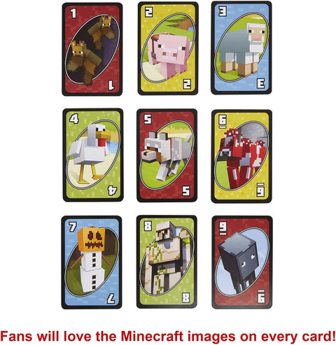 Mattel Games UNO Minecraft Themed Matching Card Game