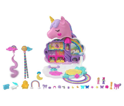 Polly Pocket 2 in 1 Beauty Salon Rainbow Unicorn