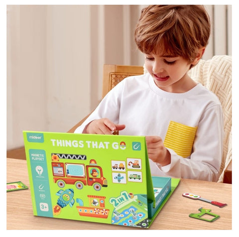 Mideer Things That Go Magnetic Playset 59 Pieces