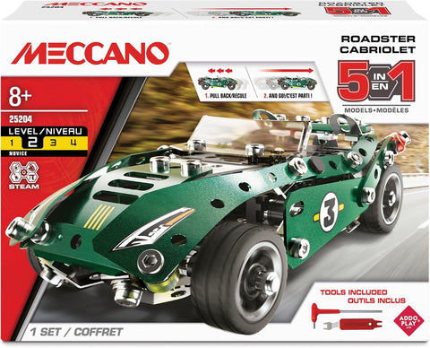 Meccano 5 in 1 Roadster 25204 174 Pieces