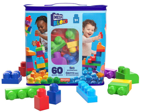 Mega Bloks First Big Building Bag Blue 60 Pieces