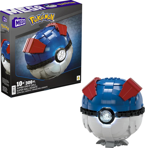 MEGA Pokémon Jumbo Great Ball Building Set 299 Pieces