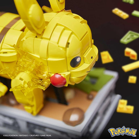MEGA Pokémon Motion Pikachu Building Brick Set With Mechanized Motion 1095 Pieces