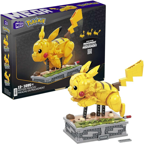 MEGA Pokémon Motion Pikachu Building Brick Set With Mechanized Motion 1095 Pieces
