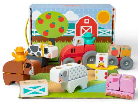 Melissa & Doug Blockables Farm Play Set