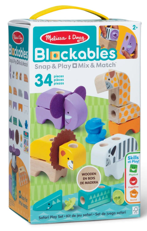 Melissa & Doug Blockables Safari Play Set
