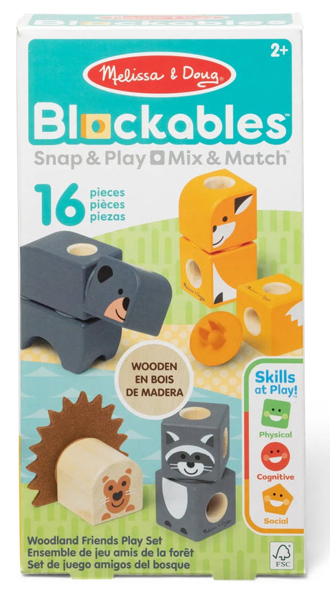 Melissa & Doug Blockables Woodland Friends Play Set