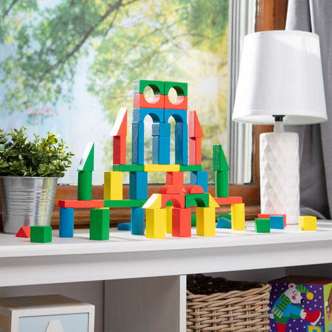 Melissa & Doug Classic Toy 100-Piece Wood Blocks Set