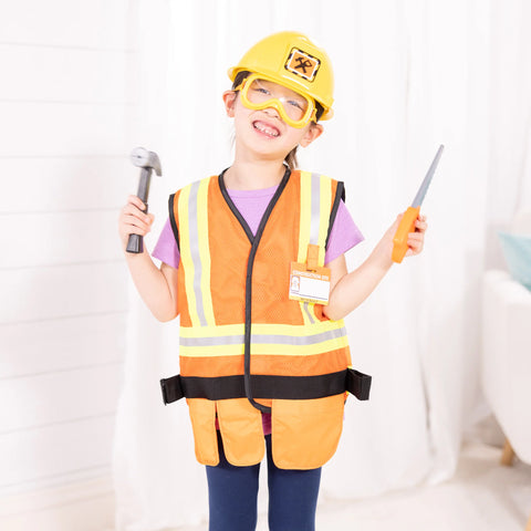Melissa & Doug Construction Worker Costume Role Play Set