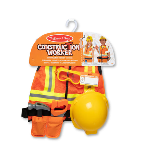 Melissa & Doug Construction Worker Costume Role Play Set