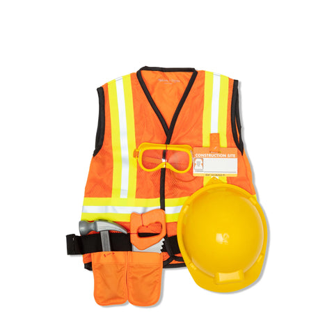 Melissa & Doug Construction Worker Costume Role Play Set