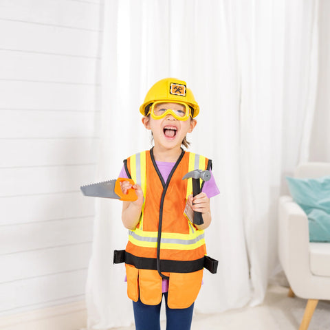 Melissa & Doug Construction Worker Costume Role Play Set