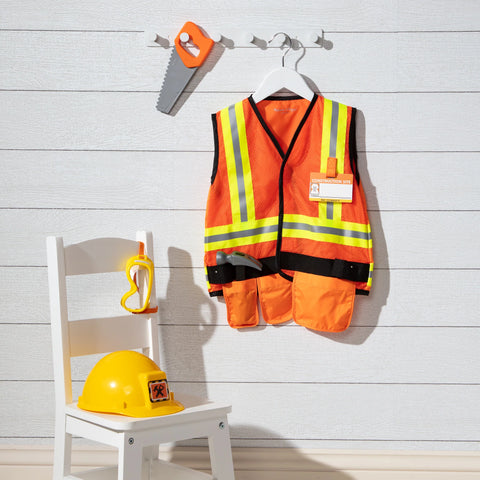 Melissa & Doug Construction Worker Costume Role Play Set
