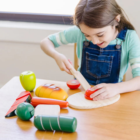 Melissa & Doug Cutting Food Wooden Play Food