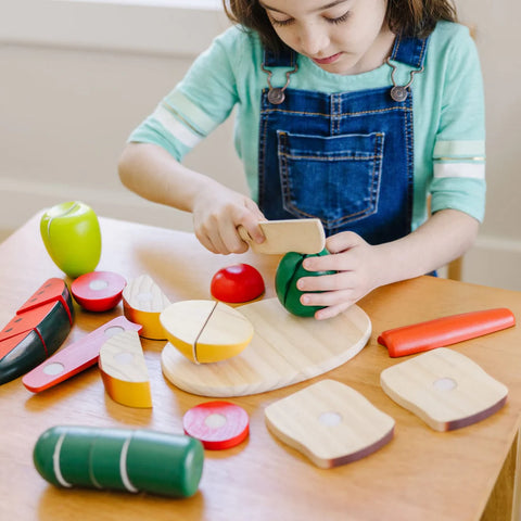 Melissa & Doug Cutting Food Wooden Play Food