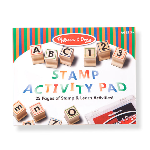 Melissa & Doug Deluxe Wooden Stamp Set ABCs 123s