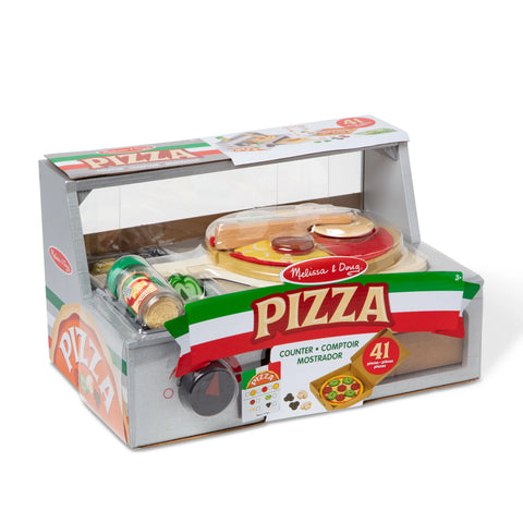 Melissa & Doug Top & Bake Pizza Counter Wooden Play Food