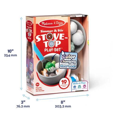Melissa & Doug Water WOW! Simmer & Stir Stovetop Play Set with Color Changing